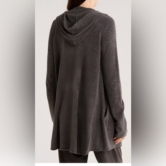 Barefoot Dreams Cozychic Lite Cardigan Size Medium Soft Knit Sweater Grey Purple - Picture 2 of 7